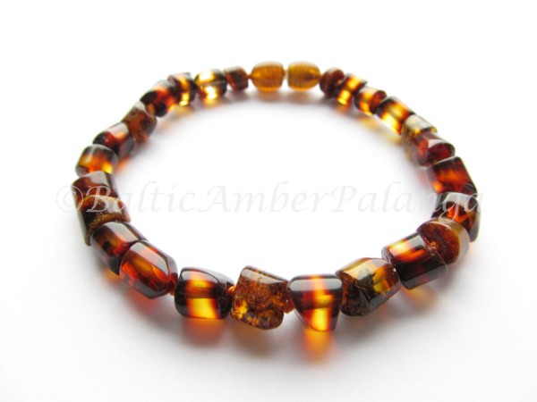 Baltic amber bracelet for men