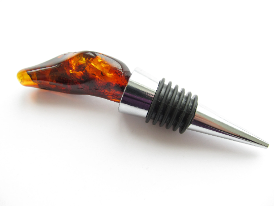 Baltic amber wine stopper